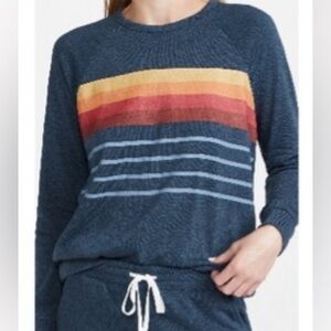 PJ Salvage Stay Cozy Sweatshirt Size XS Navy
